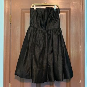Shoshanna shimmery black strapless dress